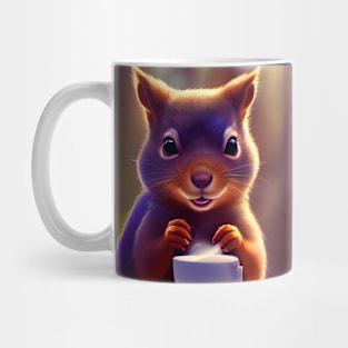 Squirrel with a mug cup of morning coffee Mug